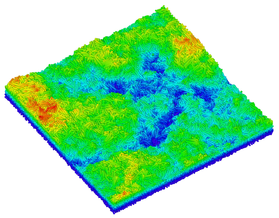 a colourful rough surface